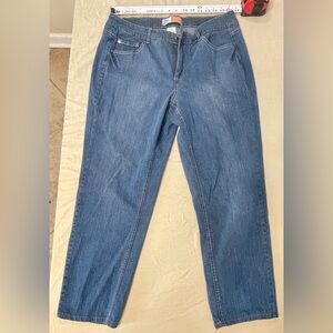 Just My Size Women's Straight Jeans Blue Denim Medium Wash Stretch 5-Pocket